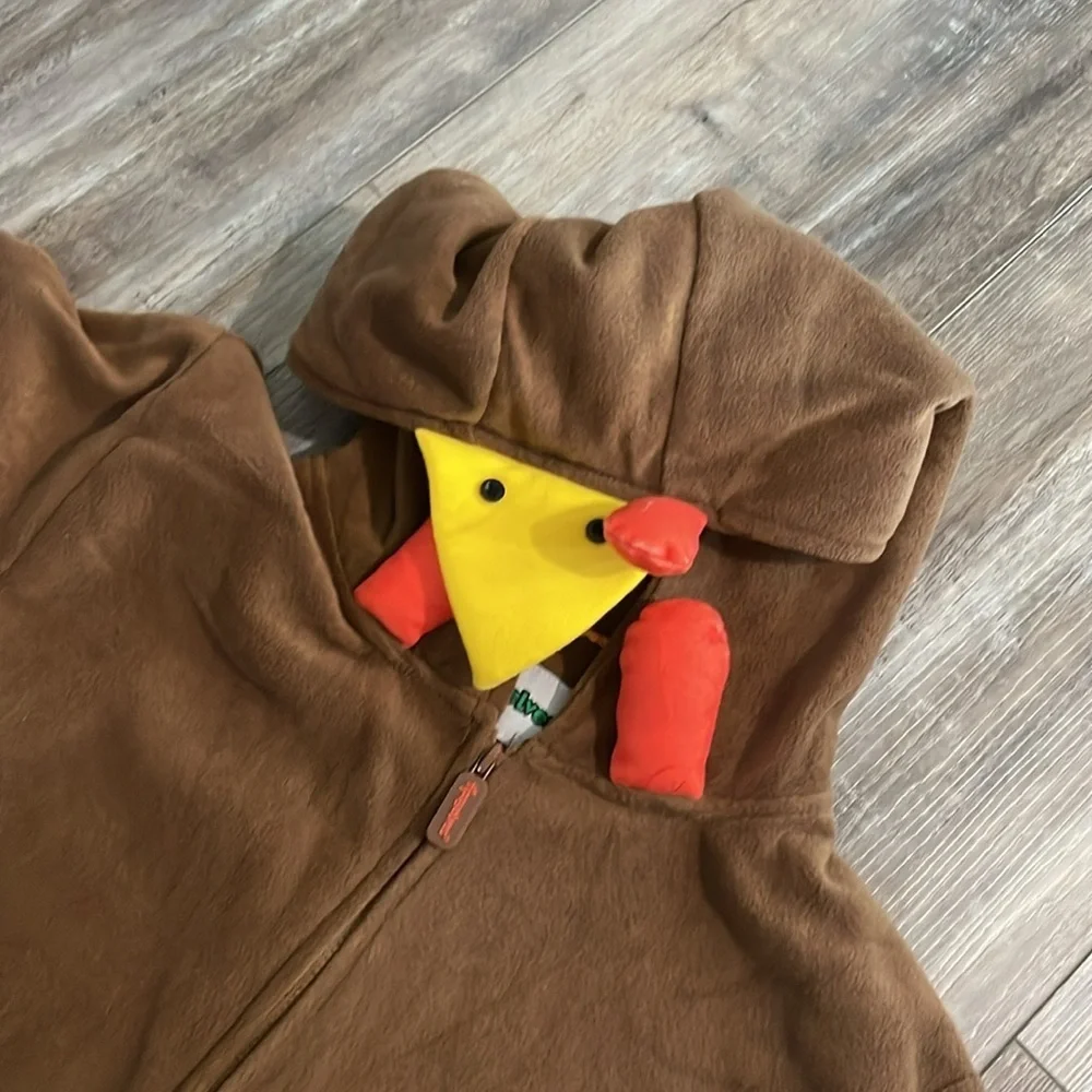 Tipsy Elves Unisex Brown Turkey Thanksgiving Jumpsuit Small NEW - Picture 9 of 9